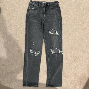 Women's Black and Grey Jeans